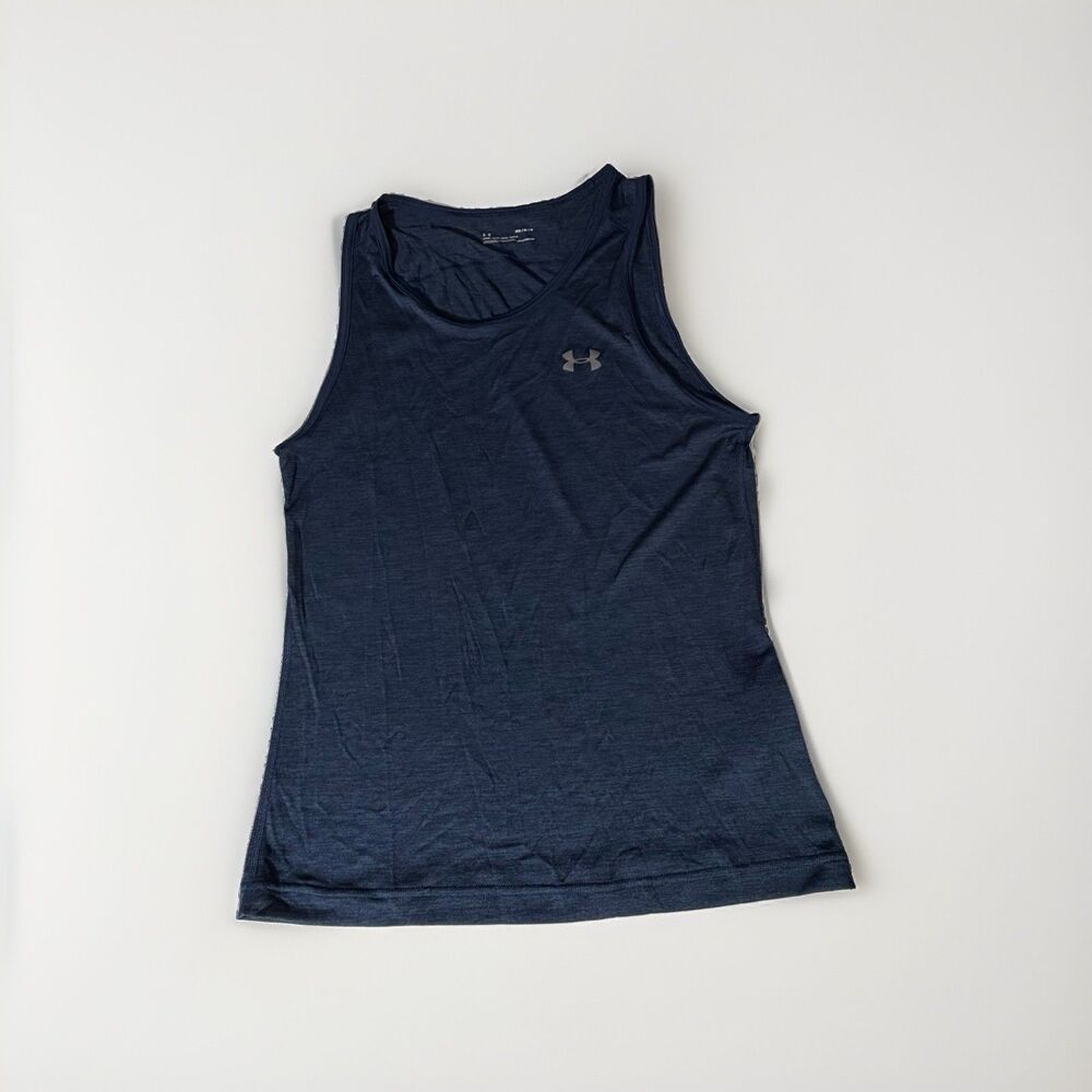 Under Armour HeatGear Men’s Medium Loose Fit Tank Top Navy Blue Gym Workout